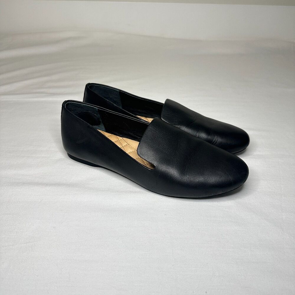 Birdies The Starling Black Leather Slip On Loafers Women's 7 Comfort Chic Luxury - Picture 9 of 9